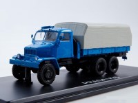 Масштабная модель 1:43 Чехословацкий трехосный полноприводный автомобиль с тентом 6х6 Praga V3S, синий, Start Scale Models (SSM)