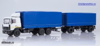 Коллекционная масштабная модель 1:43 Бортовой МАЗ-6303с тентом, с прицепом МАЗ-83781 с тентом (Start Scale Models (SSM)