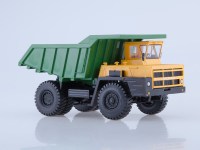 Масштабная модель 1:43 Карьерный самосвал БелАЗ-7522, желтый, зеленый (Start Scale Models (SSM)