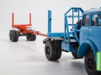 Масштабная модель 1:43 Вездеходный лесовоз МАЗ-509 с прицепом-роспуском, с журналом №45 (Легендарные грузовики СССР)