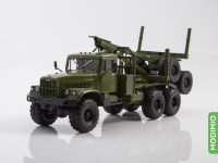 Масштабная модель 1:43 Лесовоз 6х6 КрАЗ-255Л1, с журналом №54 (Легендарные грузовики СССР)