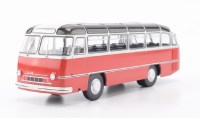 Масштабная модель 1:43 Городской двухдверный автобус ЛАЗ-695, ранний, красный, с журналом №55 (Наши Автобусы. Modimio)