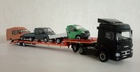 Сборная модель 1:43 Двухосный автовоз модели -949221 для перевозки легких коммерческих автомобилей (Клен)