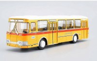Масштабная модель 1:43 Перронный (аэродромный) автобус ЛиАЗ-677П с двусторонним расположением дверей, с журналом Спецвыпуск №15 (Наши Автобусы. Modimio)