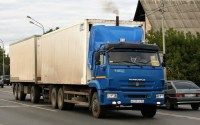 Сборная модель 1:43 Трехосный прицеп-фургон на шасси из Нефтекамска -8332-22-04 (Клен)