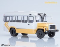 Коллекционная масштабная модель 1:43 Автобус КАвЗ-3976 бело-бежевый (АИСТ)