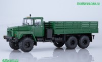 Коллекционная масштабная модель 1:43 Бортовой автомобиль 6х6 КрАЗ-260,ранний, без тента, зеленый, (АИСТ)