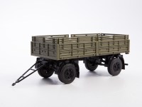 Масштабная модель 1:43 Бортовой прицеп МАЗ-8926 с надставными бортами, хаки, Автоистория (АИСТ)