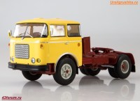 Коллекционная масштабная модель 1:43 Седельный тягач 4х2 Skoda-706 MTTN, желтый (Автоистория (АИСТ)