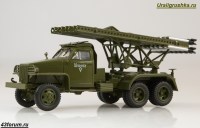 Коллекционная масштабная модель 1:43 Гвардейский миномет Катюша БМ-13 6х6 Studebaker US6 (Автоистория (АИСТ)