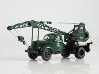 Коллекционная масштабная модель 1:43 Автокран ЛАЗ-690 на шасси ЗиС-150, зеленый, Автоистория (АИСТ)