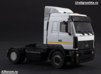 Коллекционная масштабная модель 1:43 Седельный тягач 4х2 МАЗ-5440, белый (Автоистория (АИСТ)