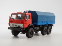 Масштабная модель 1:43 Бортовой автомобиль 6х6 КамАЗ-4310 с тентом, выставочный, Автоистория (АИСТ), дилерская модель ПАО КАМАЗ