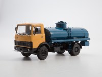 Масштабная модель 1:43 Автоцистерна АЦ-9 (5337) на шасси МАЗ-5337, желтый, синий, Автоистория (АИСТ)