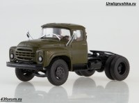 Коллекционная масштабная модель 1:43 Седельный тягач 4х2 ЗиЛ-130В1, поздняя облицовка, хаки (Автоистория)