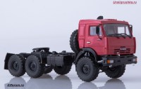 Коллекционная масштабная модель 1:43 Седельный тягач 6х6 КамАЗ-44108, ранний, вишневый (Автоистория (АИСТ)