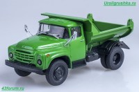Коллекционная масштабная модель 1:43 Строительный самосвал 4х2 ЗиЛ-ММЗ-555 зеленый, 1979 г. (АИСТ)