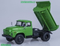 Коллекционная масштабная модель 1:43 Строительный самосвал 4х2 ЗиЛ-ММЗ-555 зеленый, 1979 г. (АИСТ)