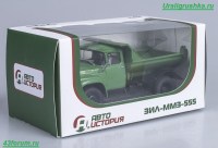 Коллекционная масштабная модель 1:43 Строительный самосвал 4х2 ЗиЛ-ММЗ-555 зеленый, 1979 г. (АИСТ)