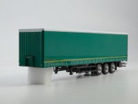 Масштабная модель 1:43 Седельный тягач 4х2 КамАЗ-5490 белый со шторным полуприцепом НефАЗ-93341 зеленый, Автоистория (АИСТ) для ПАО КАМАЗ)
