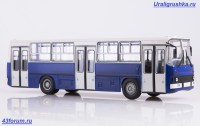 Коллекционная масштабная модель 1:43 Автобус Икарус 260, планетарные двери, серо-синий (Советский Автобус)