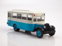 Масштабная модель 1:43 Довоенный автобус ЗиС-8, бело-синий, Советский Автобус (СОВА)