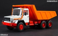Масштабная модель 1:43 Самосвал 6х4 Magirus-290D26K, белый, оранжевый (Автоистория (АИСТ)