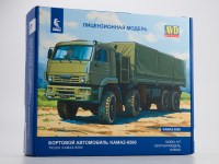 Сборная модель 1:43 Бортовой грузовик 8х8 КамАЗ-6560 с тентом (AVD Models)