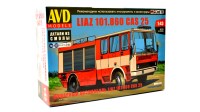 Сборная масштабная модель 1:43 Пожарный автомобиль LIAZ 101.860 CAS 25 (AVD Models, смола)