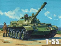 Сборная металлическая модель 1:43 Средний танк Т-55 (AVD Models)