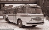 Сборная модель 1:43 Опытный двухдверный городской автобус ЗиЛ-159 с заднемоторной компоновкой, 1959 г. (AVD Models, смола)