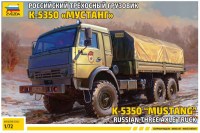 Сборная масштабная модель 1:72 Российский военный бортовой грузовик 6х6 К-5350 Мустанг (Звезда)