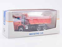 Масштабная модель 1:43 Трехосный полноприводный самосвал 6х6 КАМАЗ-65802-87 S5 (K4140), красный, Start Scale Models (SSM)