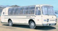 Масштабная модель 1:43 Опытный междугородний автобус ПАЗ-Турист-люкс 8,5 м с журналом №70 (Наши Автобусы. Modimio)