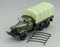 Масштабная модель 1:43 Бортовой автомобиль 6х6 ЗиЛ-157К с лебедкой и тентом (DiP Models)