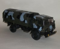 Коллекционная масштабная модель 1:43 Мустанг 4х4 Камский-4350 с тентом, заводской камуфляж (Элекон)