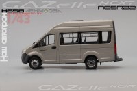 Коллекционная масштабная модель 1:43 Микроавтобус ГАЗель Некст (А65R22) GAZelle Next 3.5 серебристый (Lenmodel)