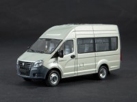 Коллекционная масштабная модель 1:43 Микроавтобус ГАЗель Некст (А65R22) GAZelle Next 3.5 серебристый (Lenmodel)