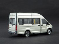 Коллекционная масштабная модель 1:43 Микроавтобус ГАЗель Некст (А65R22) GAZelle Next 3.5 серебристый (Lenmodel)