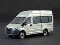 Коллекционная масштабная модель 1:43 Микроавтобус ГАЗель Некст (А65R22) GAZelle Next 3.5 серебристый (Lenmodel)