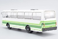 Масштабная модель 1:43 Двухдверный автобус ЛАЗ-4207 с журналом №72, белый, зеленый (Наши Автобусы. Modimio)