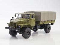 урал 43206 хаки бортовой с тентом короткая морда  старый кузов масштабная модель 1:43 металл Start Scale Models SSM купить бесплатная доставка по россии