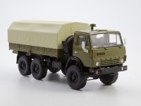 Масштабная модель 1:43 Бортовой полноприводный грузовик 6х6 КамАЗ-4310 с тентом, SSM (Start Scale Models)