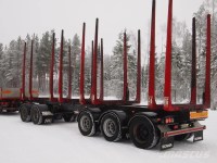 Сборная модель 1:43 Пятиосный прицеп-сортиментовоз с двухосной поворотной тележкой Jyki Oy V42-TO (Клен)