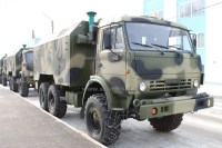 Комплект для сборки: упрощенная надстройка 1:43 автомобильный кузов-фургон К 5350-11 без боковой двери для КамАЗ-5350, -43114, -43118 и других (Клен)