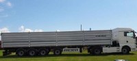 Сборная модель 1:43 Рама четырехосного полуприцепа длиной 13,6 м, 1+3 оси, седло 1150 мм (Клен)