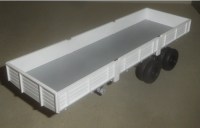 Сборная модель 1:43 Двухосный бортовой полуприцеп КАЗ-717, для тягачей КАЗ-608, упрощенный вариант (Клен)
