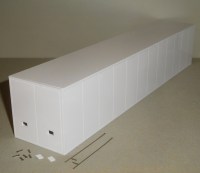 Сборная модель 1:43 фургон (будка) типа "Арба" (арбузовоз), 12 секций, для трехосного полуприцепа МАЗ-9758 от AVD Models, Автоистория (АИСТ), Start Scale Models (SSM) (Мастерская Клен)