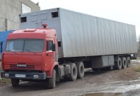 Сборная модель 1:43 фургон (будка) типа "Арба" (арбузовоз), 12 секций, для трехосного полуприцепа МАЗ-9758 от AVD Models, Автоистория (АИСТ), Start Scale Models (SSM) (Мастерская Клен)