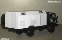 Комплект для сборки: упрощенная надстройка 1:43 автомобильный кузов-фургон К 4350-11 для КамАЗ-4350, -43502, -4326 и других (Клен)